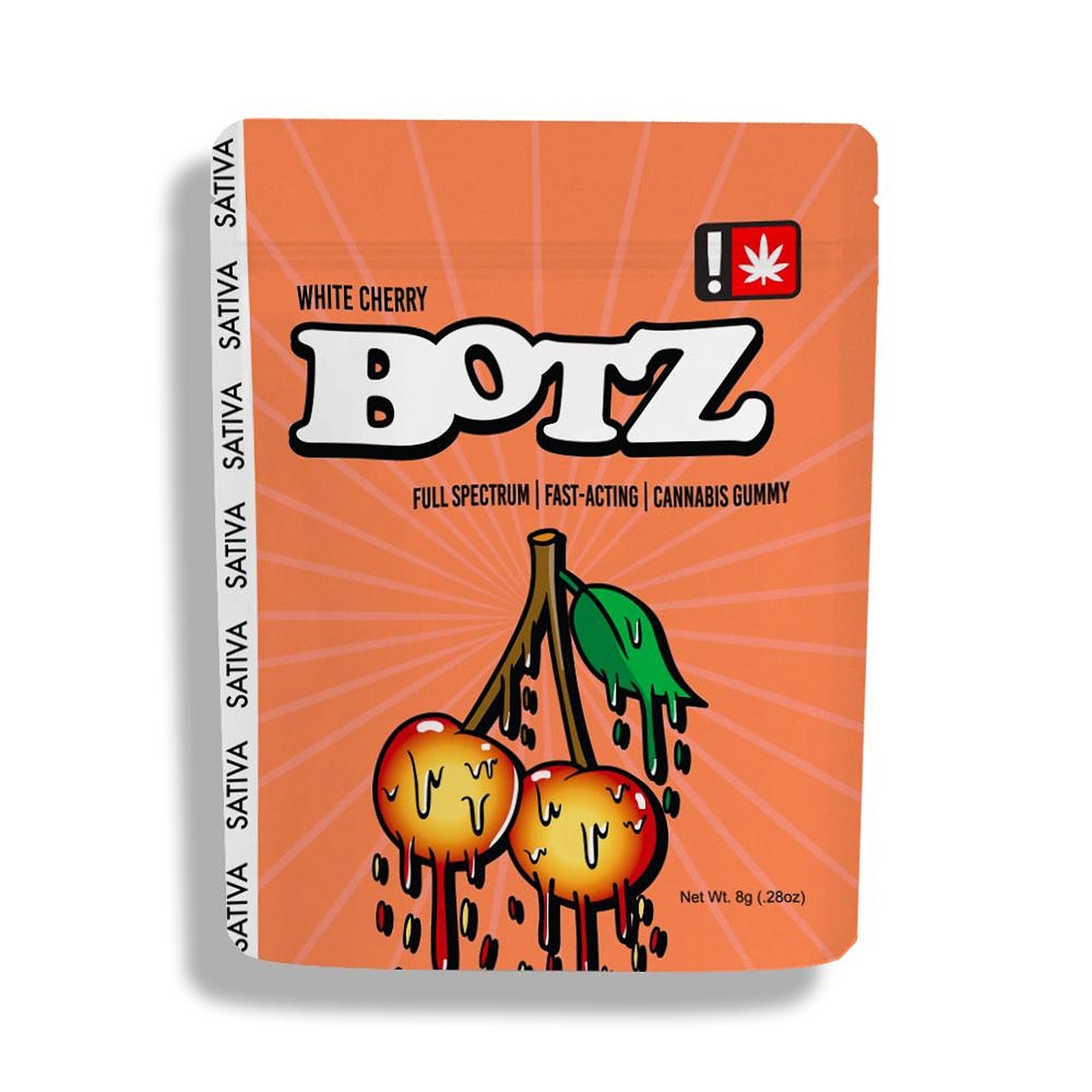 Photograph of product: (SOUR BOTZ) White Cherry - 100mg TH-oui