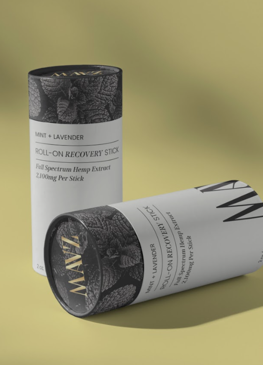 Photograph of product: MAVZ | Mint + Lavender Roll-On Recovery Stick (CBD) | 2 oz.