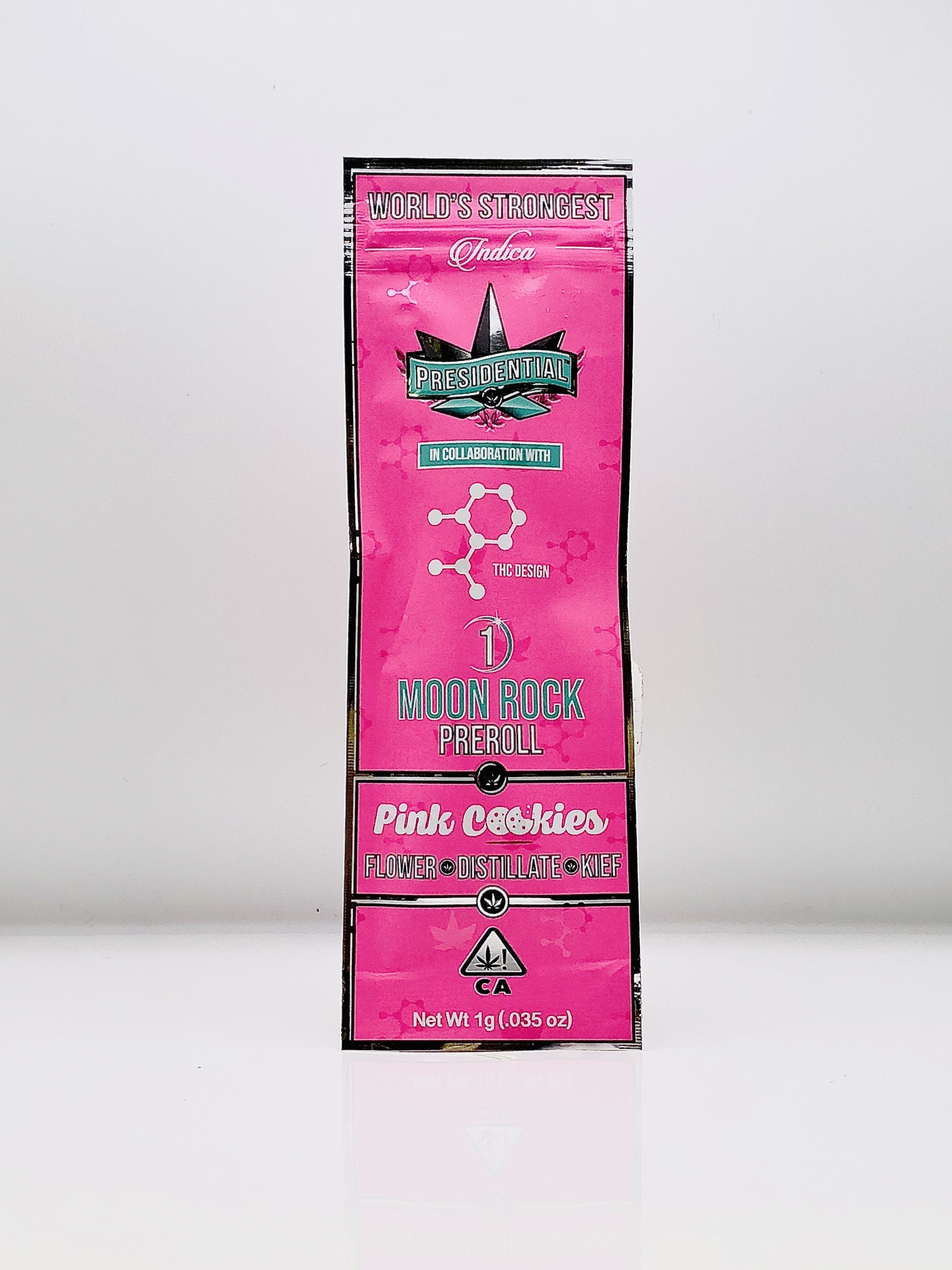 Photograph of product: Presidential - Pink Cookies Moonrock 1G Pre-Roll