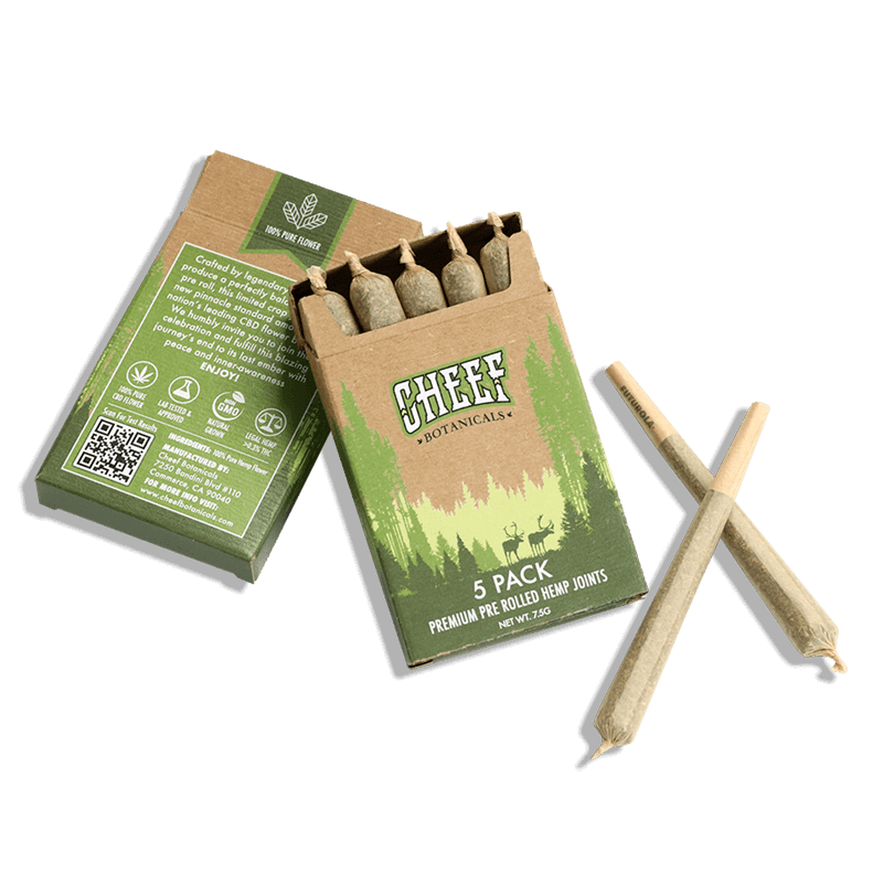 Photograph of product: CHEEF - CBD PRE-ROLLS - SKYWALKER OG - 5PK