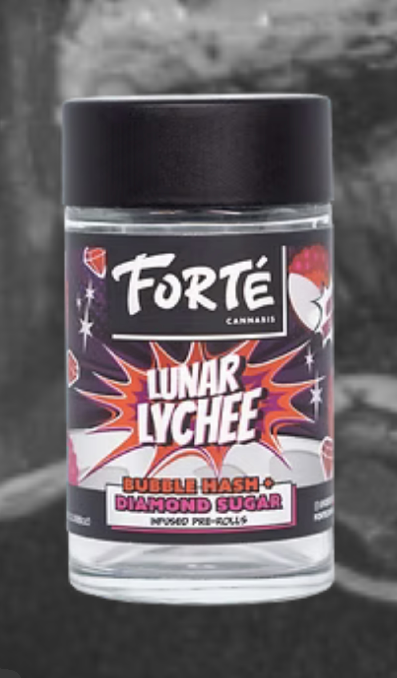Photograph of product: AU Forte: Lunar Lychee Bubble au chocolat X Diamond Sugar Infused 5 Pack