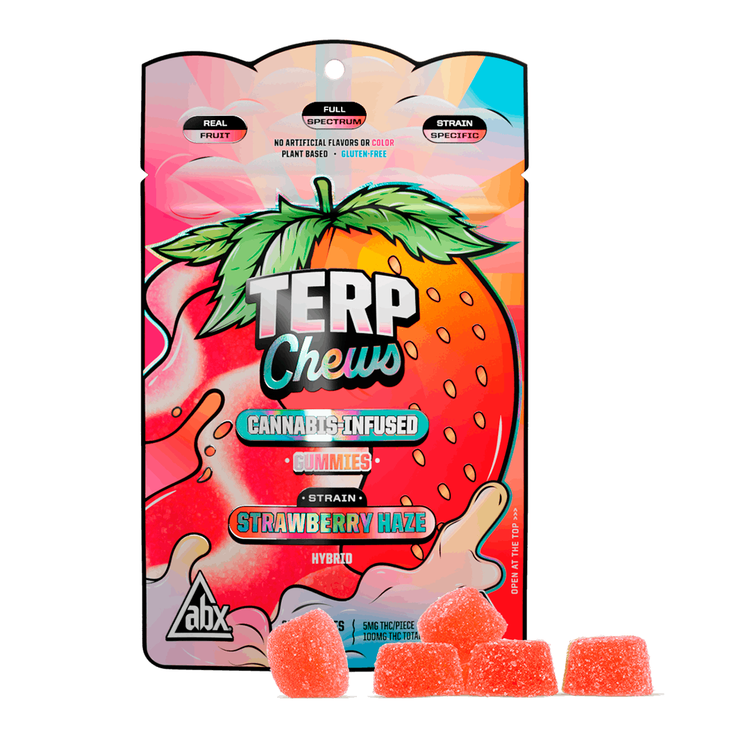 Photograph of product: ABX - Edibles - Strawberry Haze - 100mg - 20CT