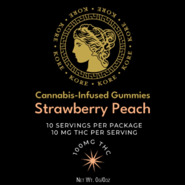 Photograph of product: Kore | Gummies | Strawberry Peach | 10pk/100mg