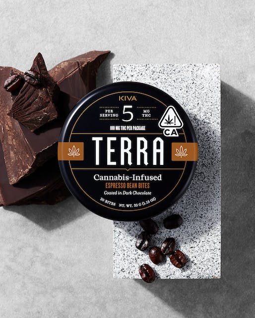 Photograph of product: Terra Bites | Dark Chocolate Espresso Bean - 100mg - 
