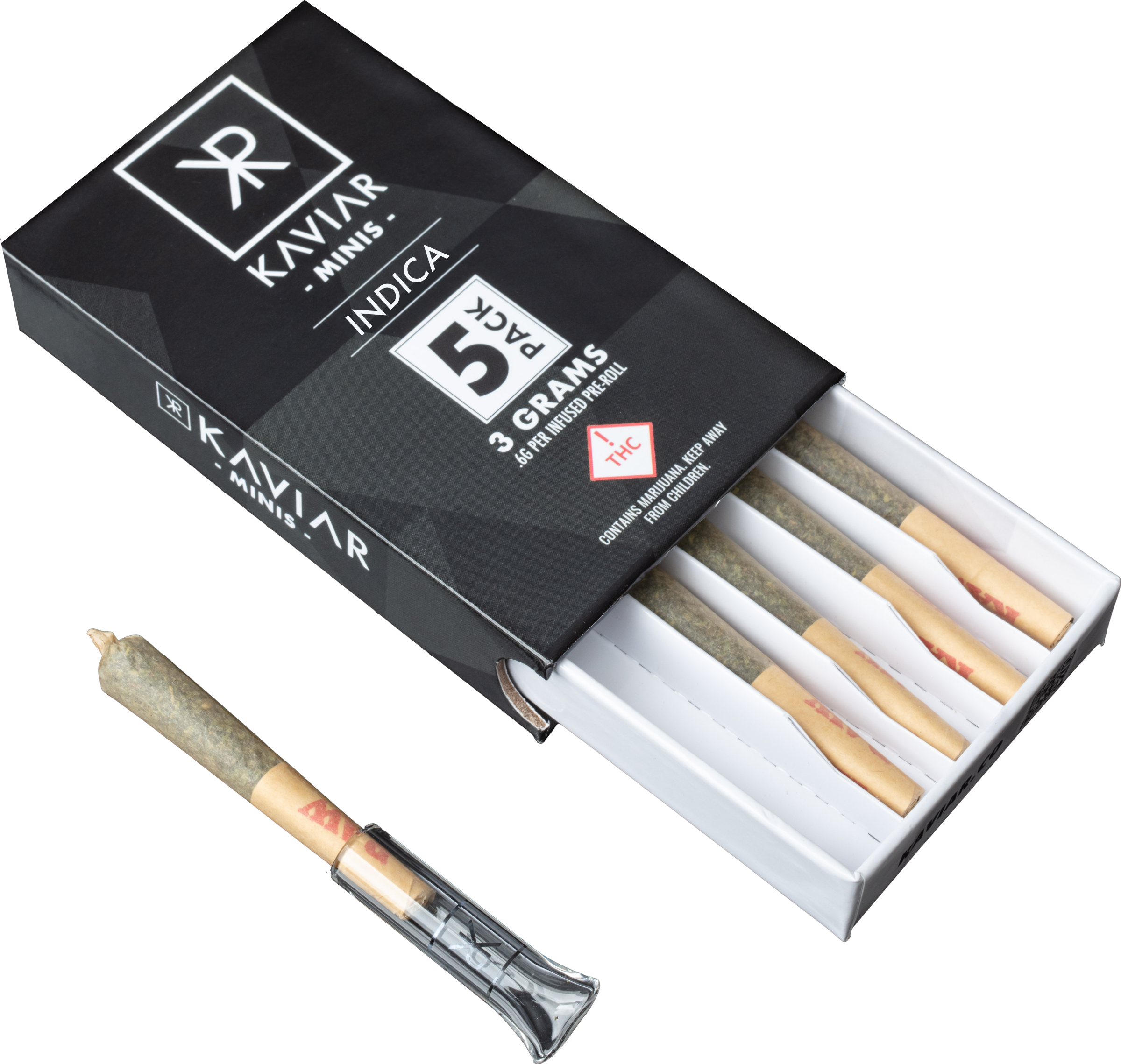 Photograph of product: Kaviar Minis - Oui'd Pre-Roll 5-Pack