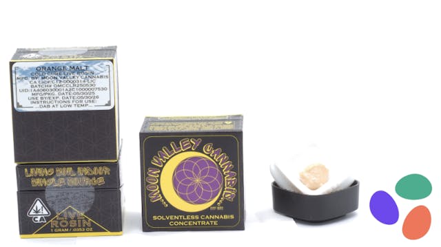Photograph of product: Orange Malt Solventless Cold Cure Live Rosin 1g - Sales Floor