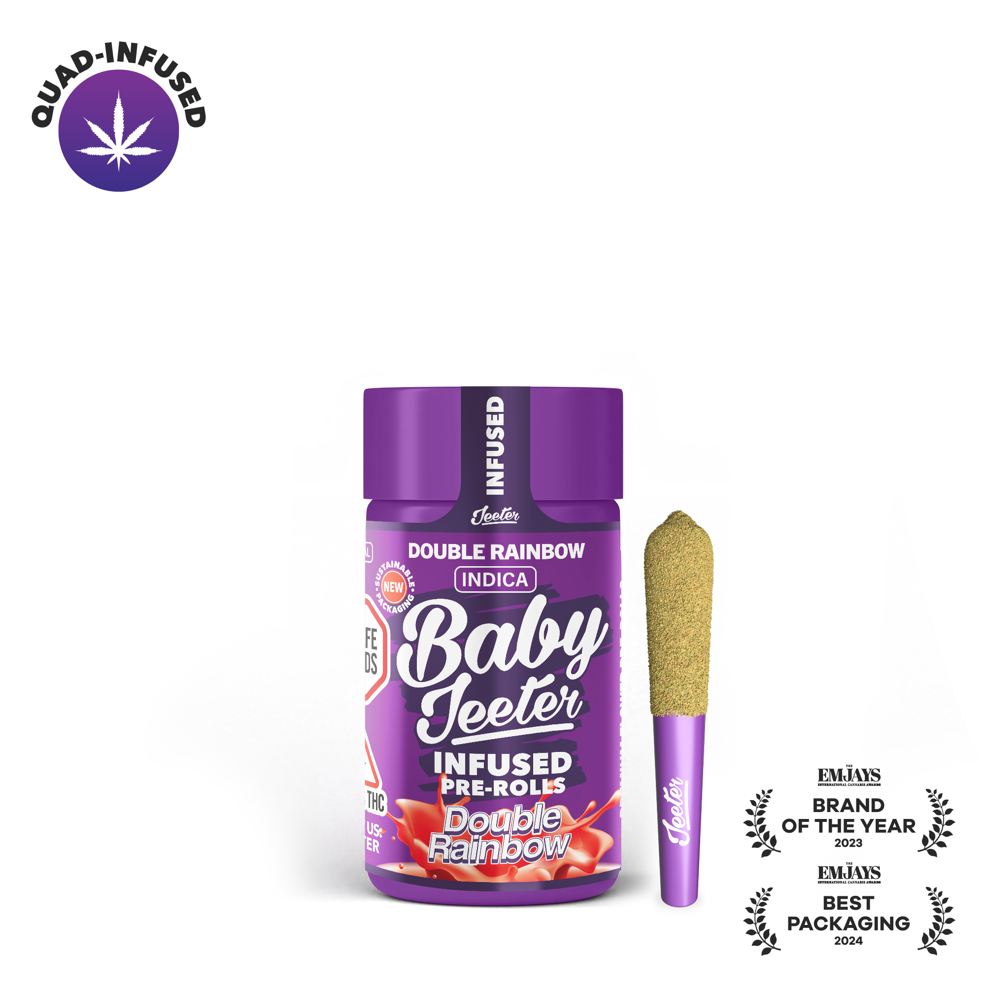 Photograph of product: Double Rainbow | 5x0.5g | Infused Preroll Packs