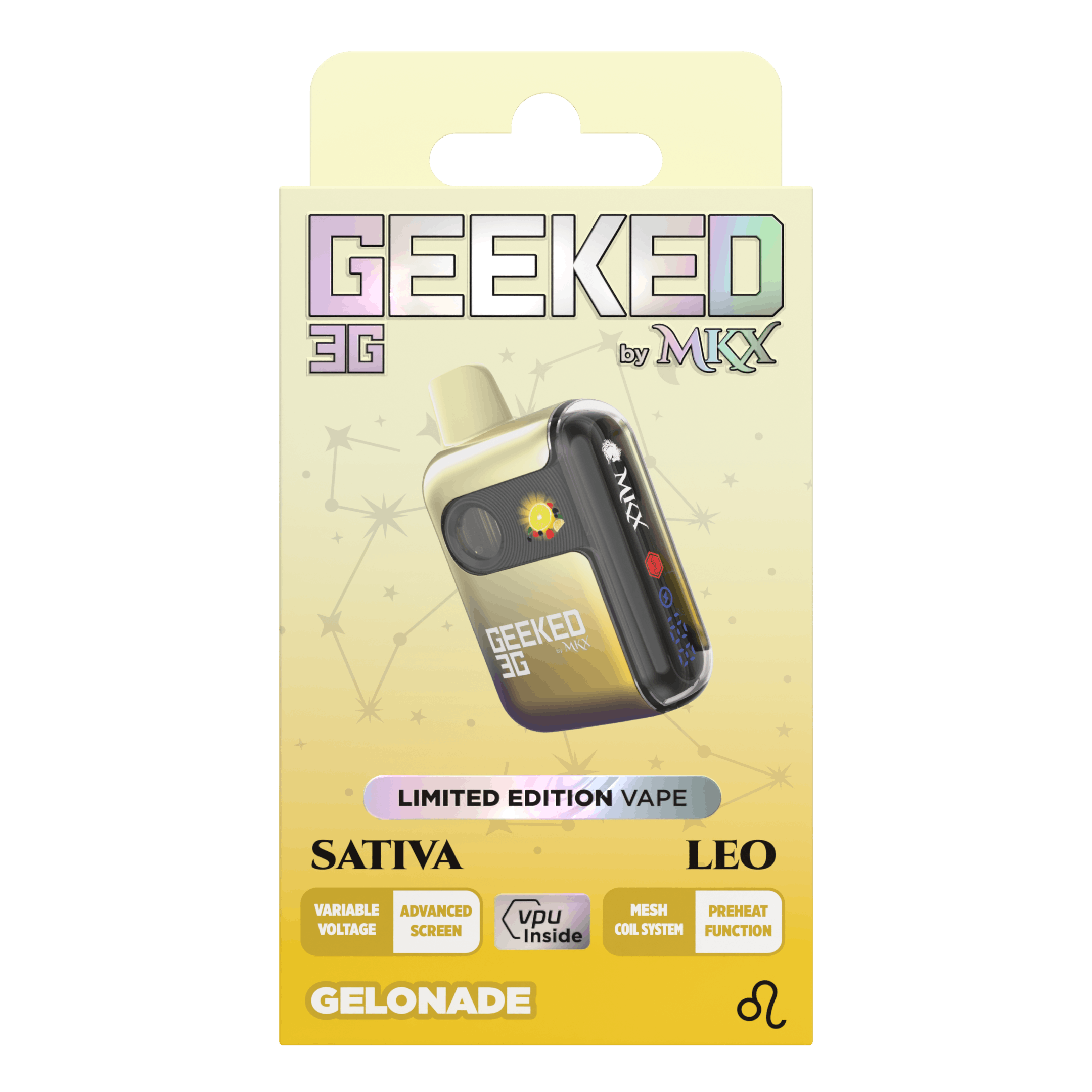 Photograph of product: GEEKED: Gelonade 3G Vape Disposable