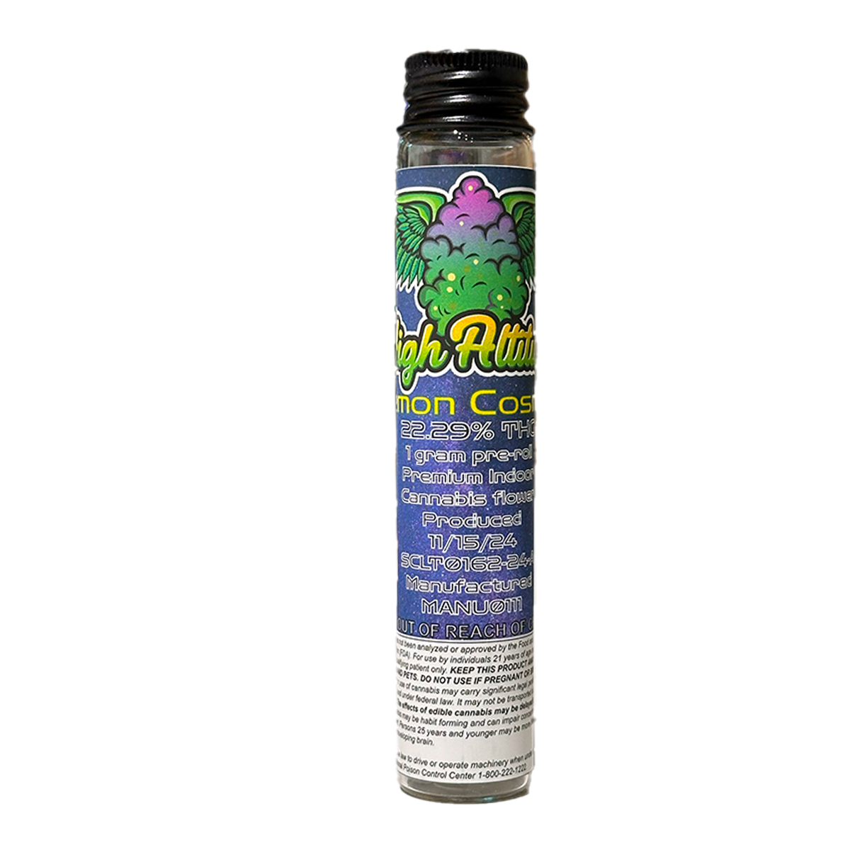 Photograph of product: Lemon Cosmos | 1g Pre-Roll | High Altitude