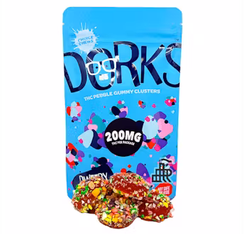 Photograph of product: Choice - Gummies - Dorks Dweeby Blue Raz - 200mg - 10pk