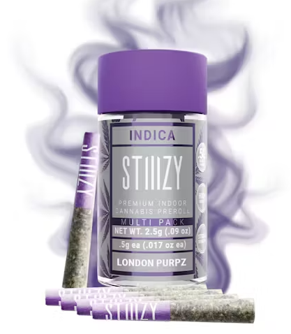 Photograph of product: LONDON PURPZ PRE-ROLLS 5PK F2