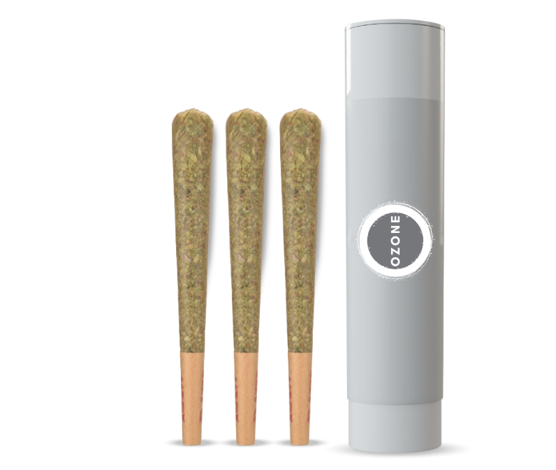 Photograph of product: Ozone | Pre-Roll Pack | Banana Daddy | 3pk