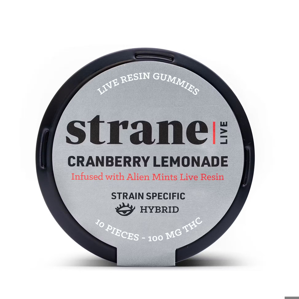 Photograph of Product: Strane Cranberry Lemonade Live Resin THC Gummies | 10mg (10ct)