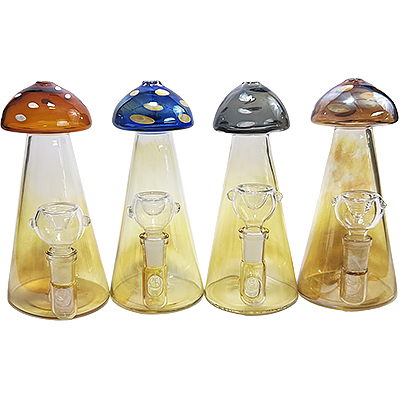 Photograph of product: 7" Inline Perc Mushroom Beaker Bong | Assorted Colors