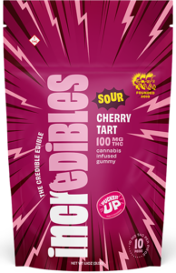 Photograph of product: Incredibles Sour Cherry Tart Fast Acting Gummies 5mg 20pc