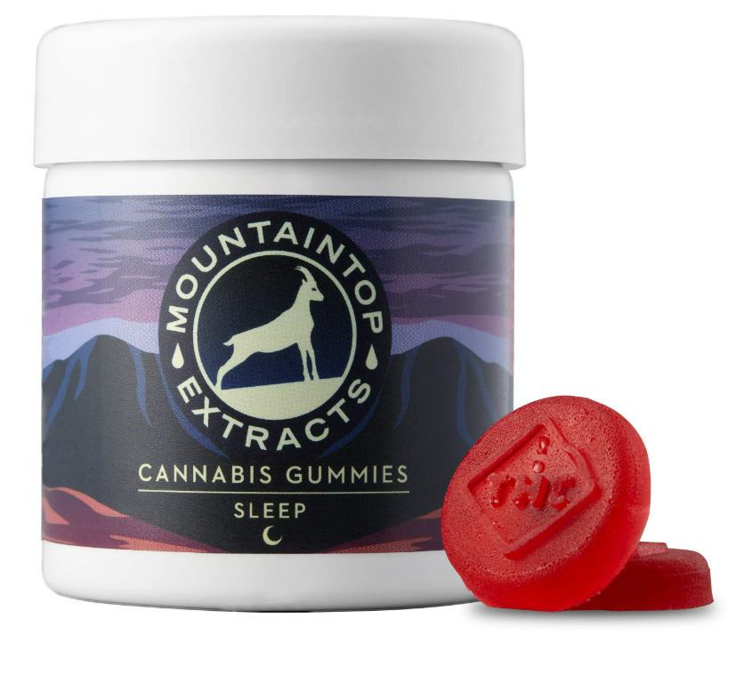 Photograph of product: MTE - Gummies - Sleep - Valerian Cherry - 100mg TH-oui - 60mg CBN - 30 mg CBD