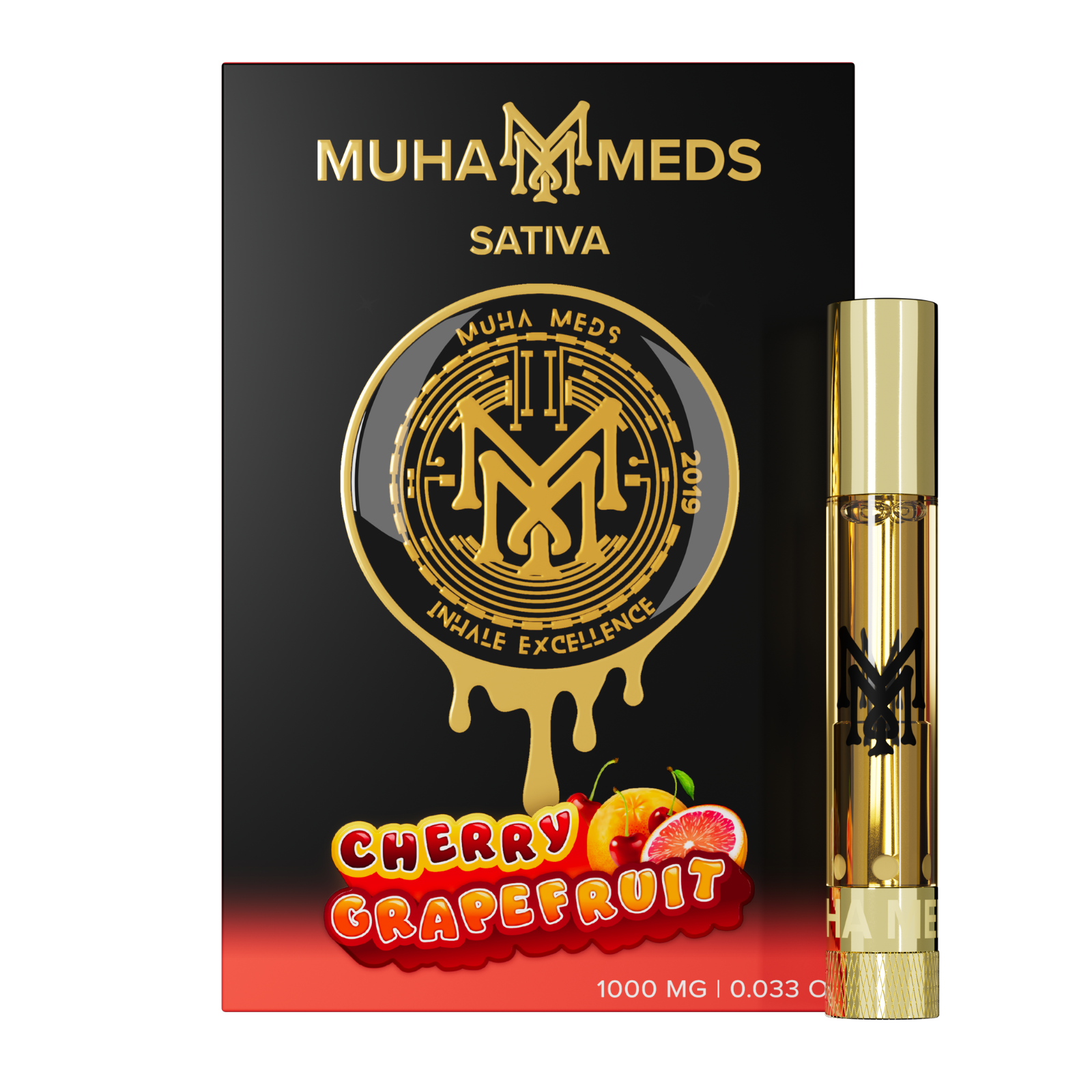 Photograph of product: Muha Meds | Cherry Grapefruit Distillate Cart