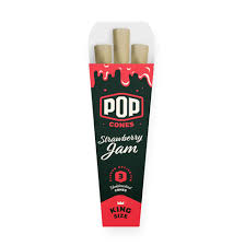 Photograph of product: Pop Cones - Strawberry Jam - King Size