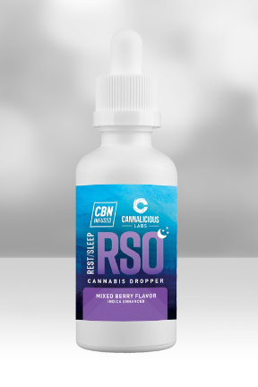 Photograph of product: CANNALICIOUS | Infused Liquid | Tincture | RSO | Rest Blend | 200mg