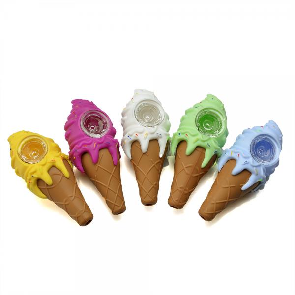 Photograph of product: 4.5" Silicone Ice Cream Hand Pipe