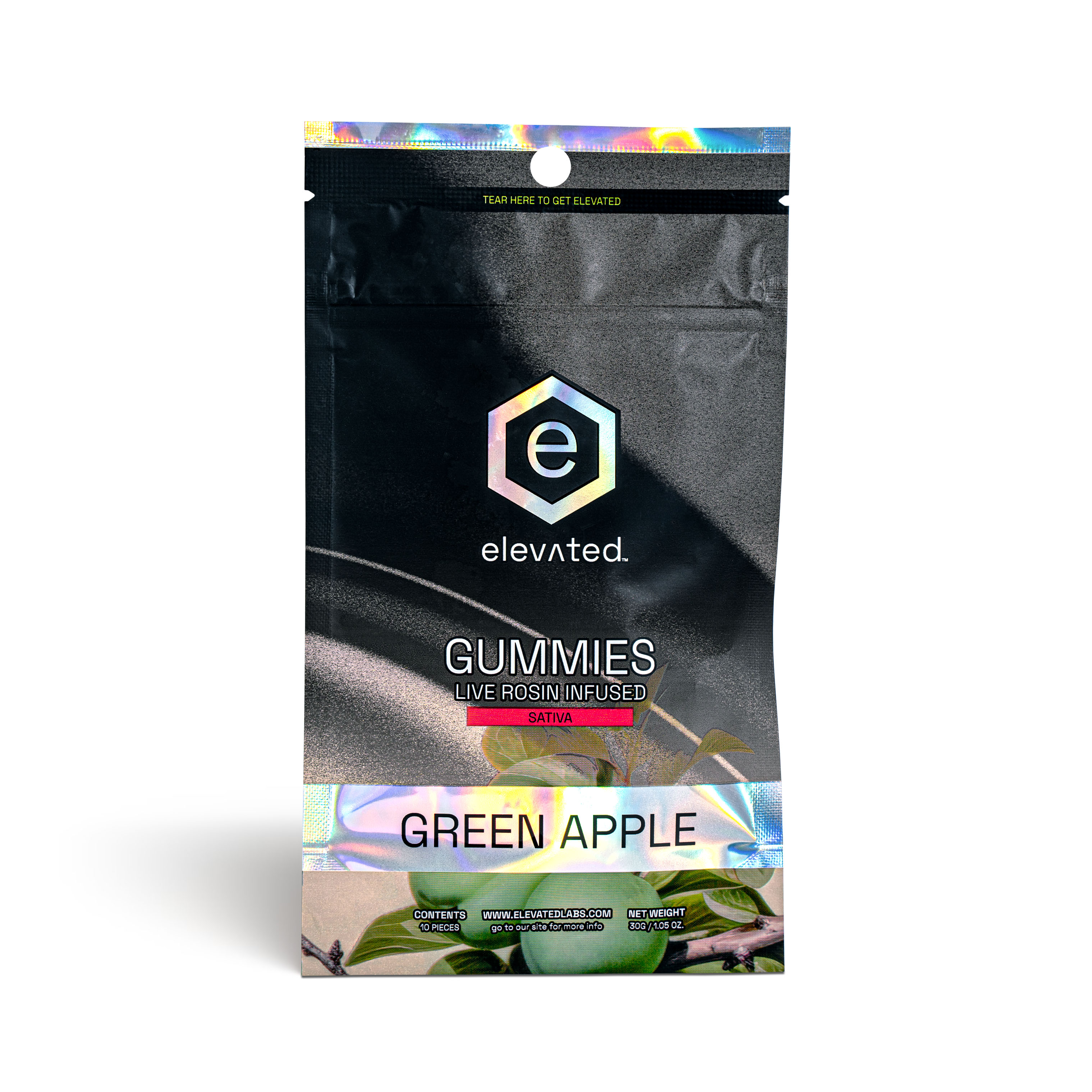 Photograph of product: Green Apple Rosin Gummies - 100mg