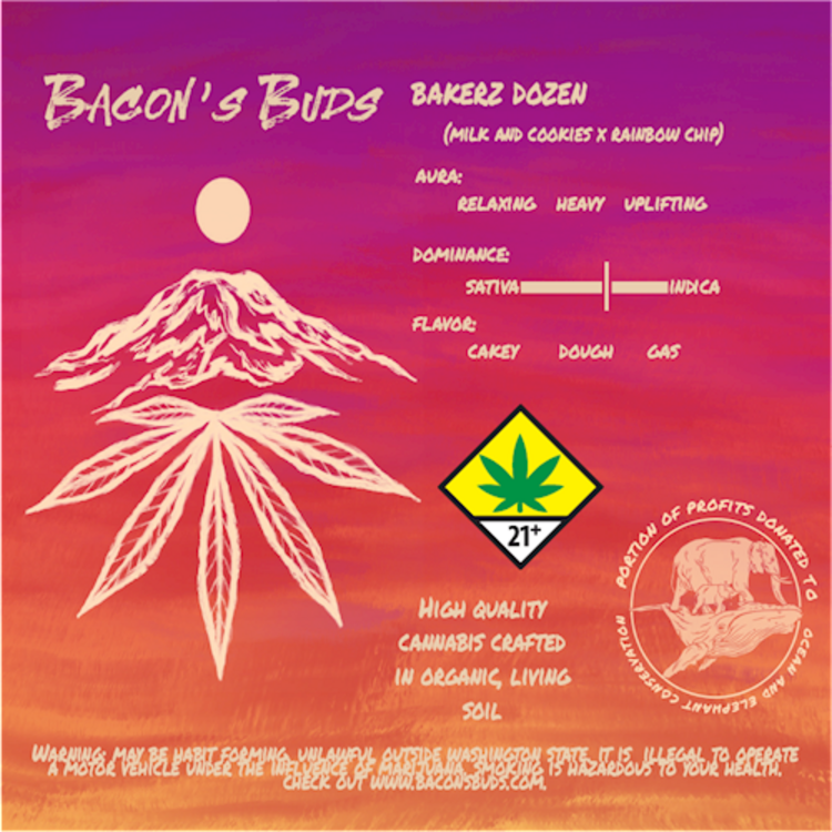 Photograph of product: Bacon's Buds - Bakerz Dozen - 3.5g