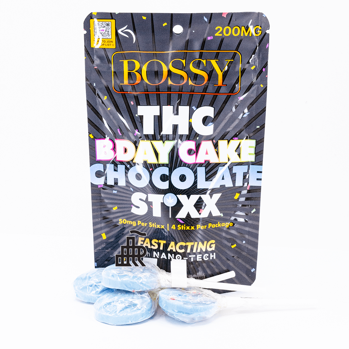 Photograph of product: Bday Cake Choc Stixx | Fast Acting | 4pc