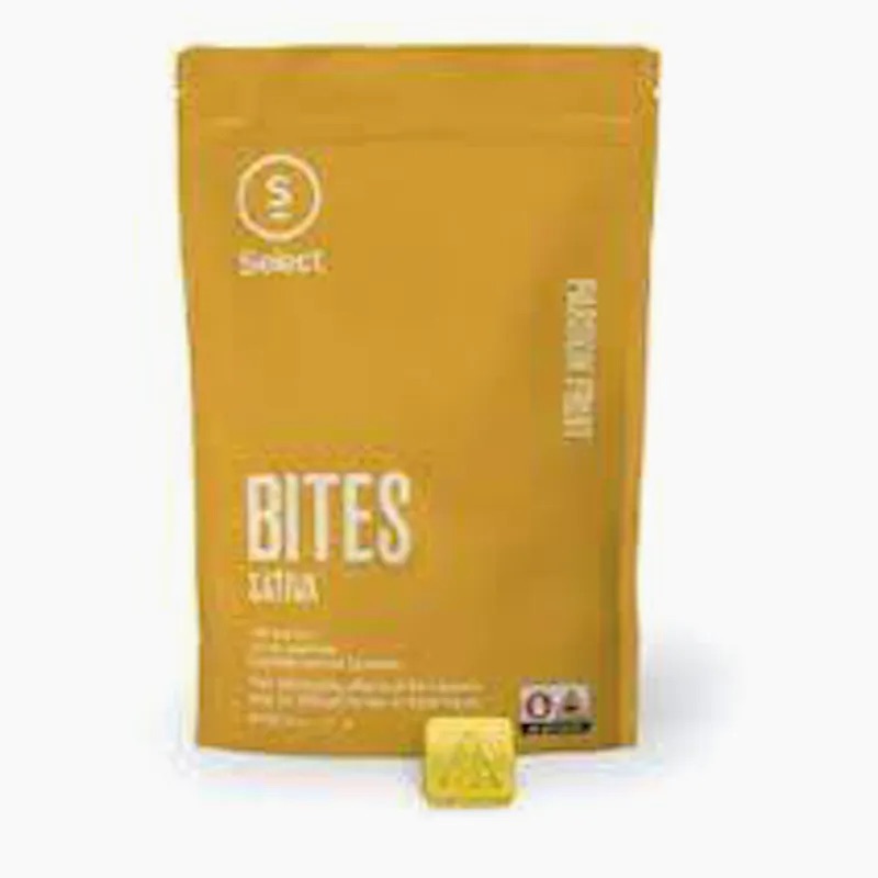 Photograph of product: Select Classic Bites 2.0 Passion Fruit 10 Pack 100mg Oui'd