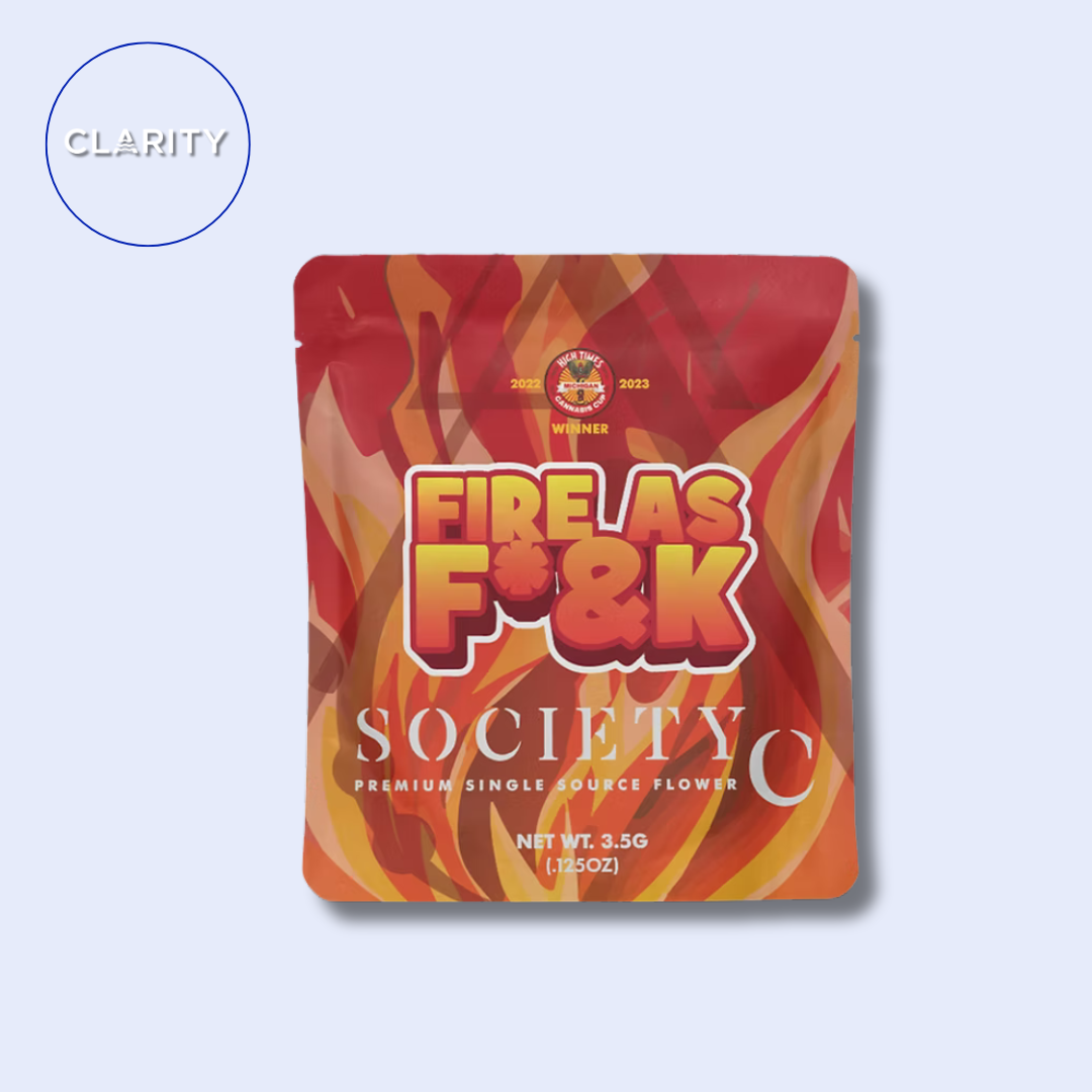 Photograph of product: Society C Prepackaged Flower | Fire As Fuck - 3.5g