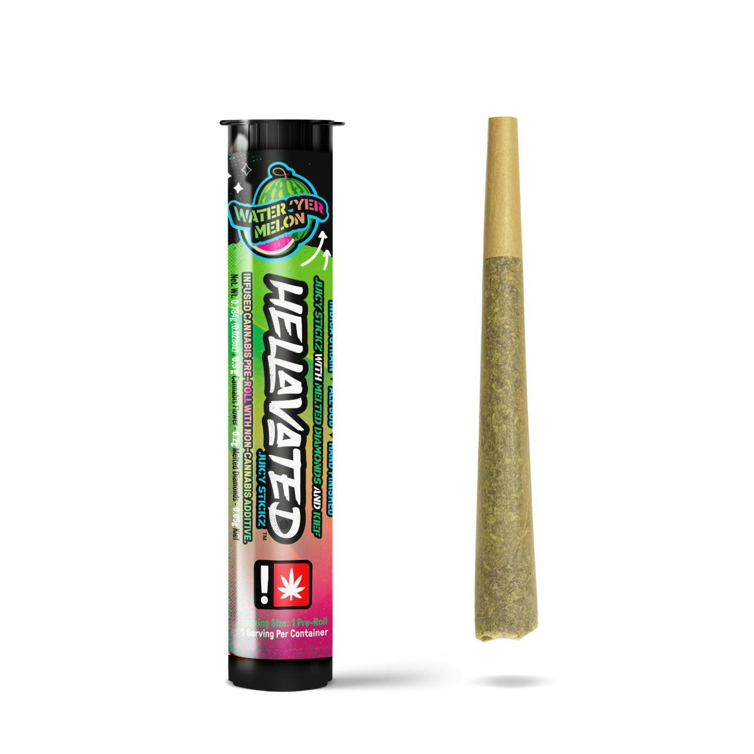 Photograph of product: Water 'Yer Melon Juicy Stickz Infused Pre-Roll