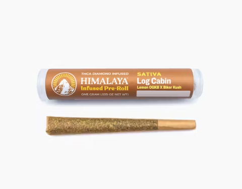 Photograph of product: HIMALAYA | Log Cabin | Diamond Infused Preroll | 1g