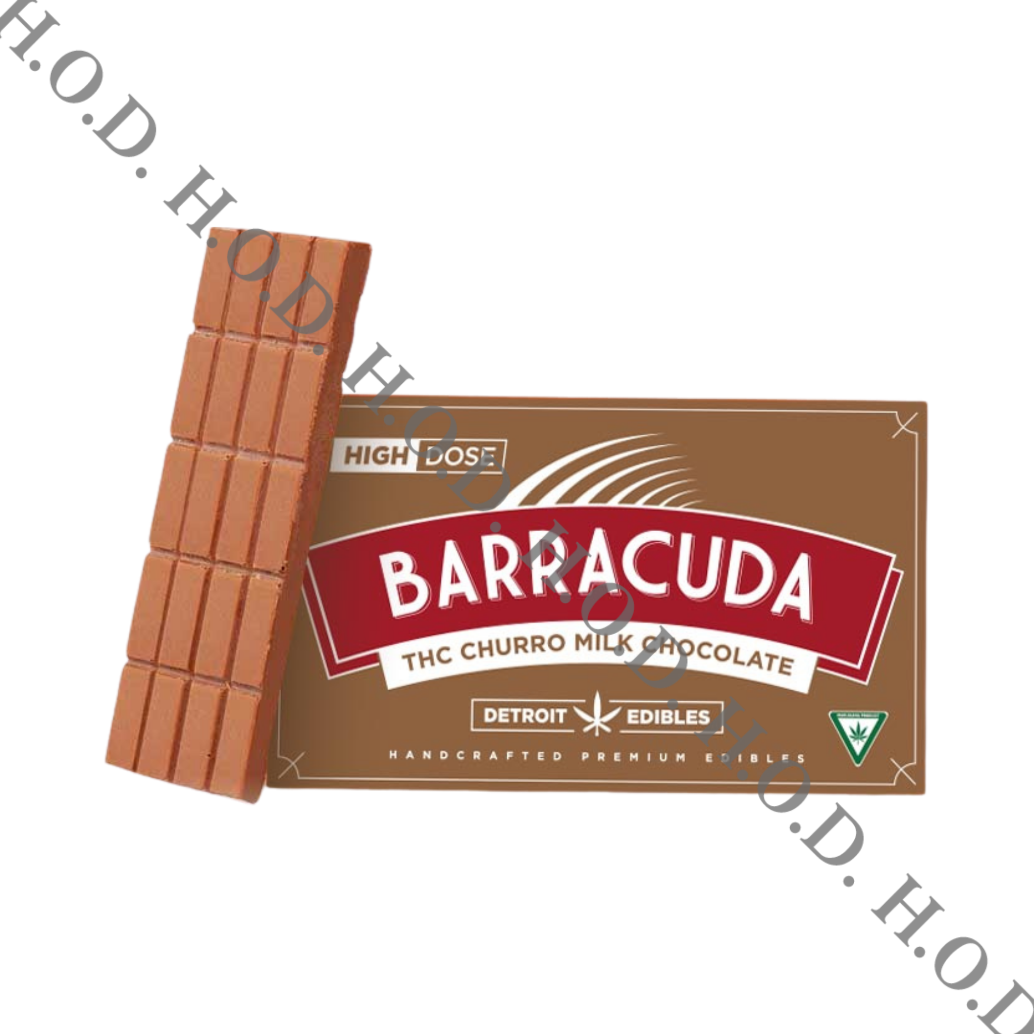 Photograph of product: Detroit Edibles Milk Chocolate Churro Barracuda Bar 200mg