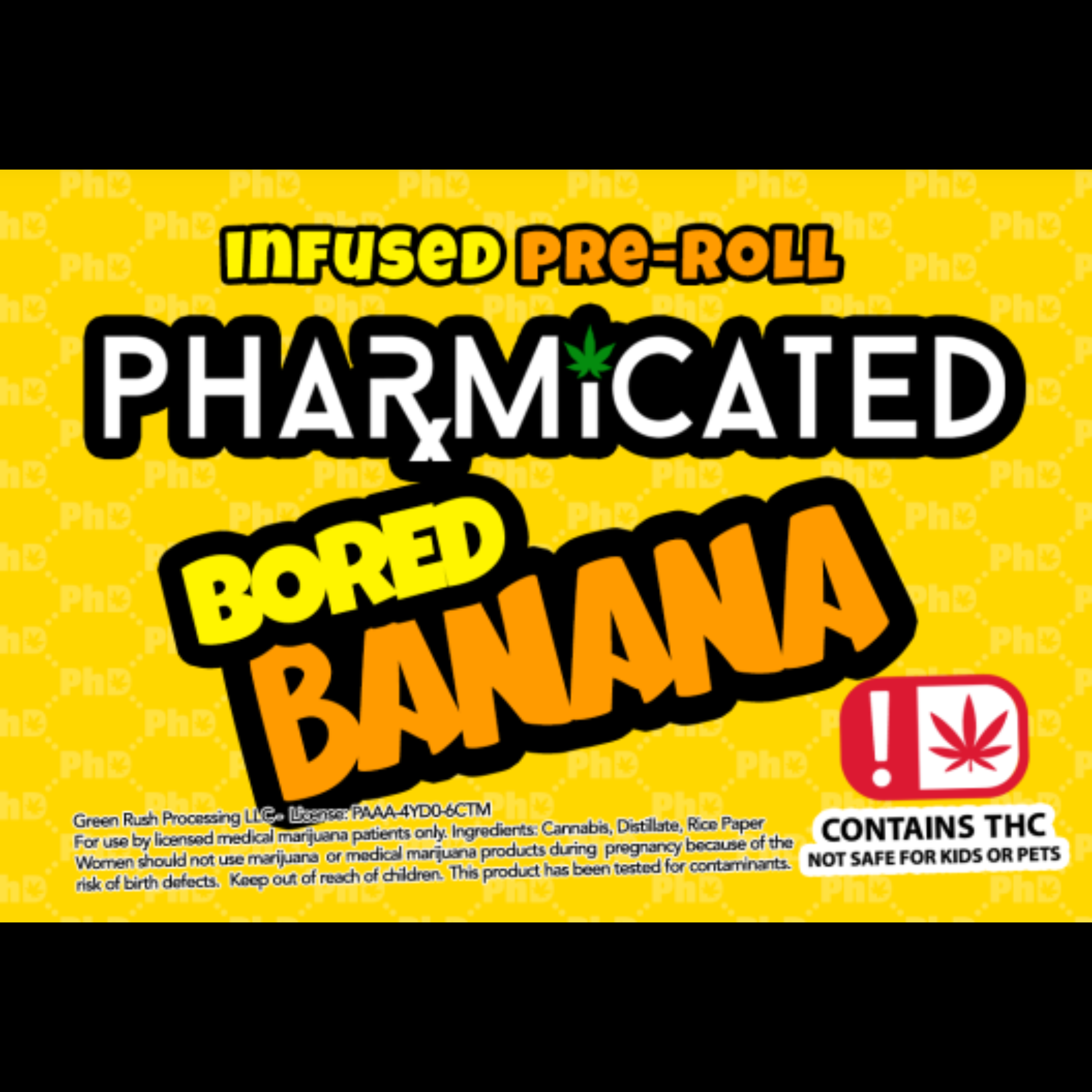 Photograph of Product: Green Rush Processing,LLC- Infused Pre-Roll-Bored Banana