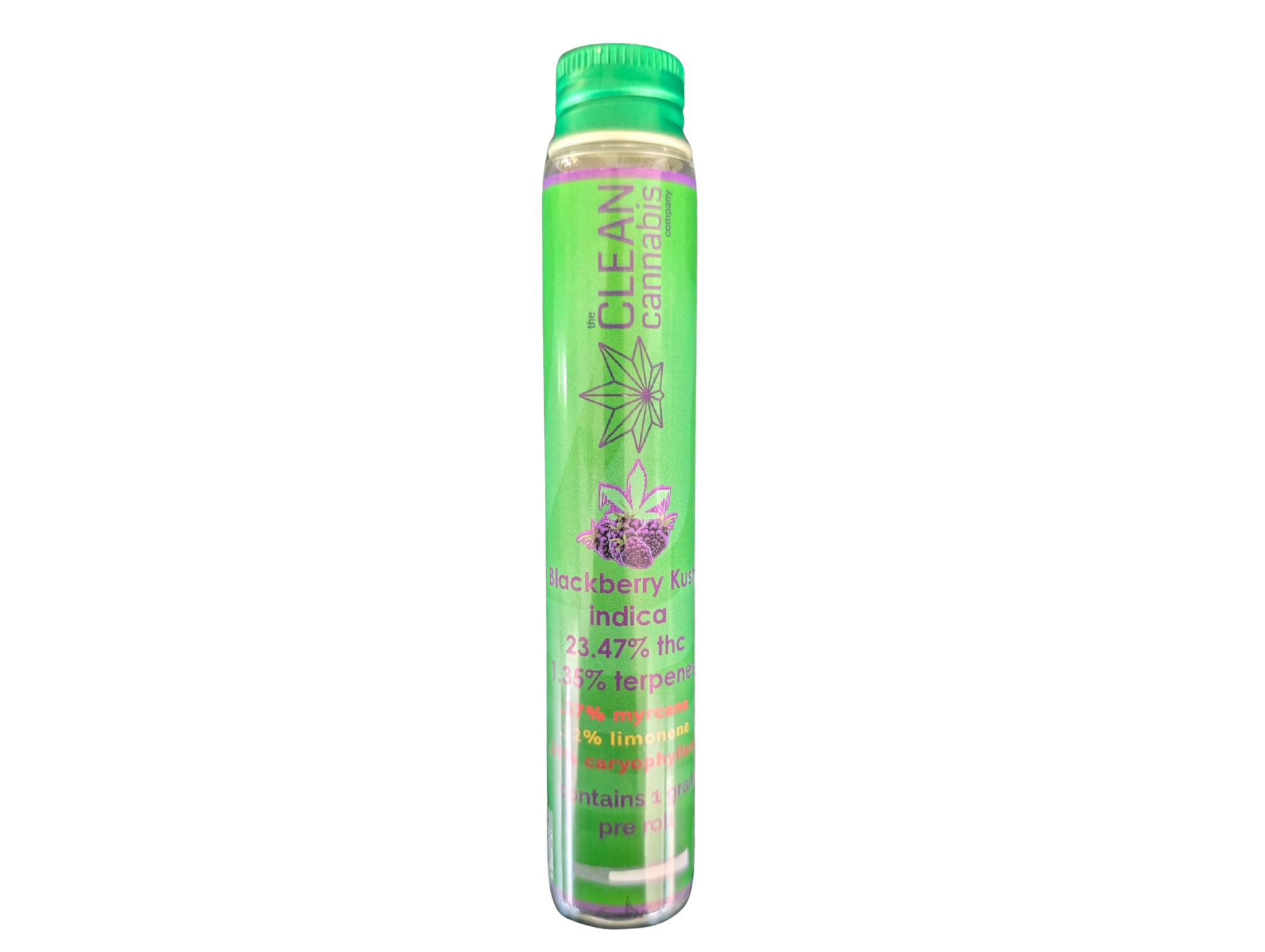 Photograph of product: Blackberry Kush Preroll 1g