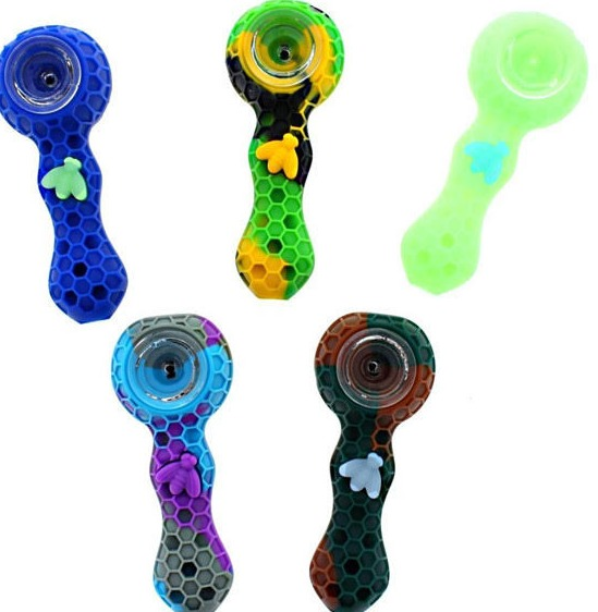 Photograph of product: Silicone Hand Bee Pipe