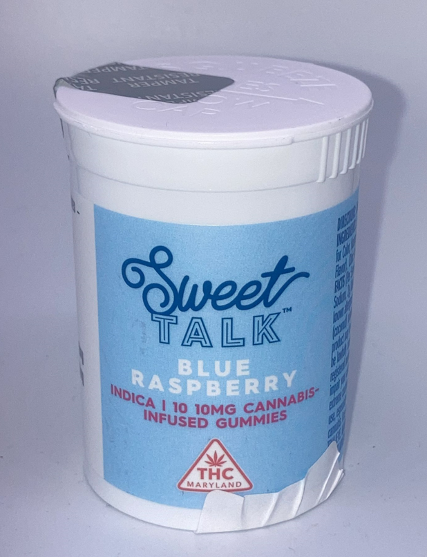 Photograph of product: Sweet Talk Blue Raspberry Gummies 10mg