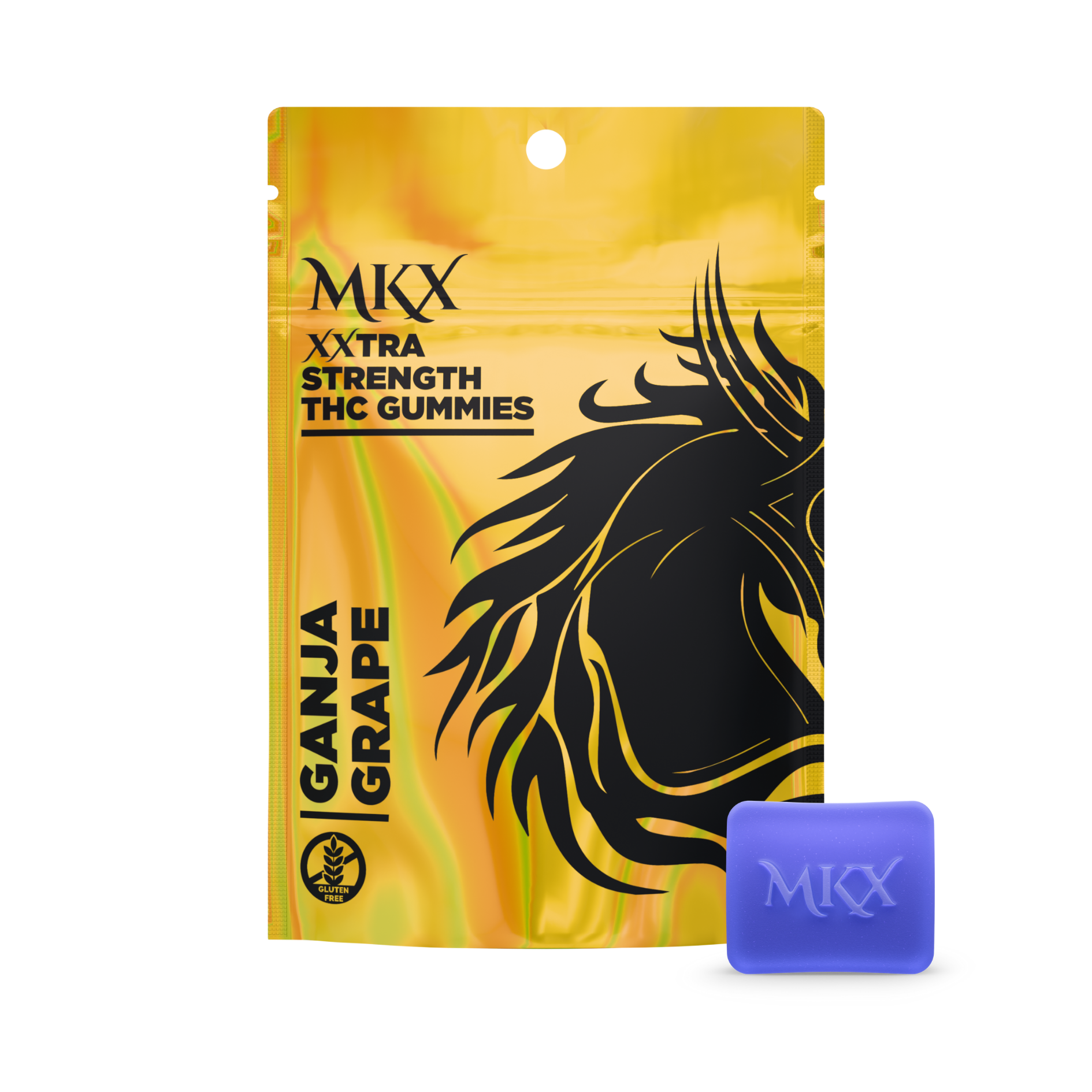Photograph of product: MKX - Gummies 200mg - GANJA GRAPE