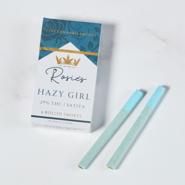 Photograph of product: Rosie's Slims | .46g Pre-Roll | 6 Pack |  | Hazy Girl