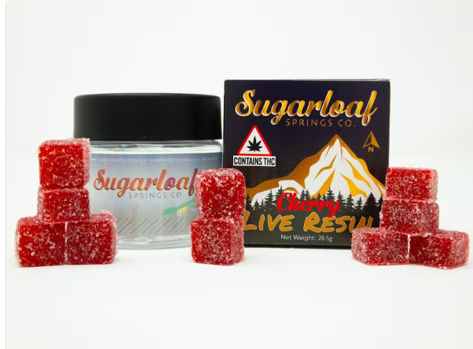 Photograph of product: SMS Cherry Live Resin Gummies 100mg - Oui'd