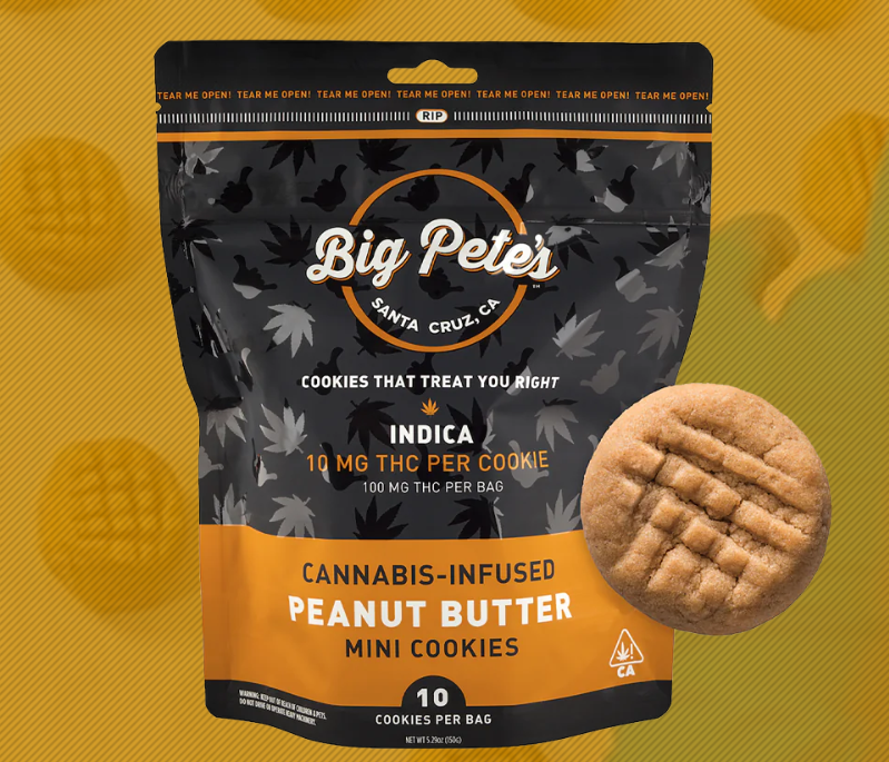Photograph of product: Big Pete's - Cookie - 200mg - Mini Peanut Butter - 10pk - Oui'd