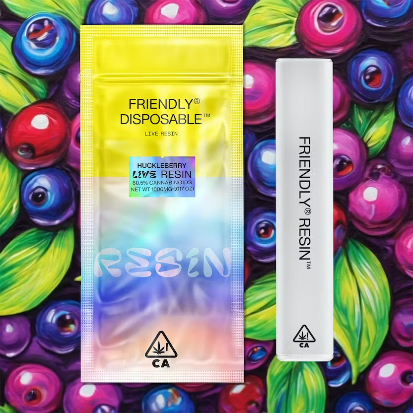 Photograph of product: Friendly - Purple Push Pop - Live Resin Disposable