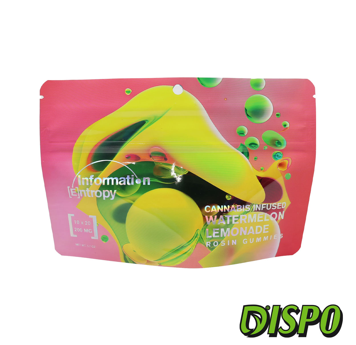 Photograph of product: Information Entropy - Watermelon Lemonade 200mg Live Rosin Gummies