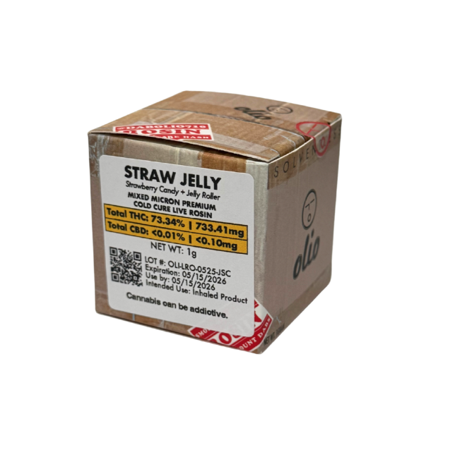 Photograph of product: Olio | Straw Jelly | Cold Cure Live Rosin Concentrate | Hybrid