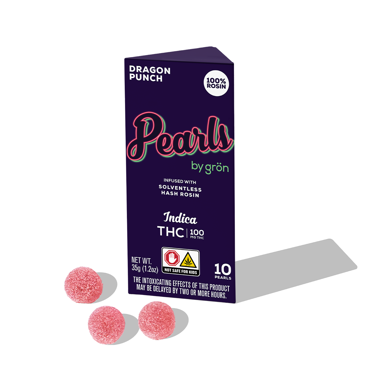 Photograph of product: Grn - Pearls Dragon Punch Rosin Gummies 100mg
