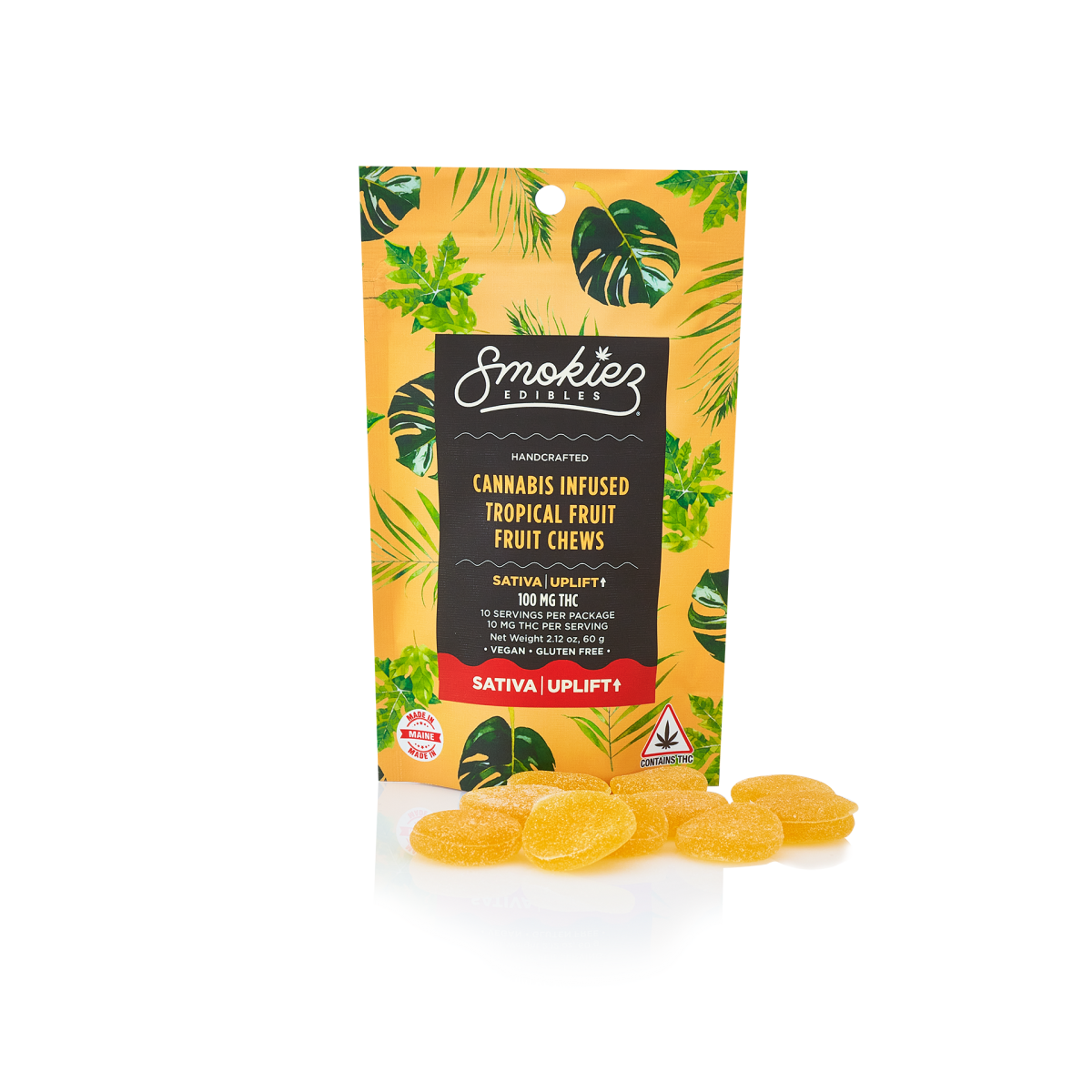 Photograph of product: Smokiez - Tropical Oui'd Fruit Chews - 100mg