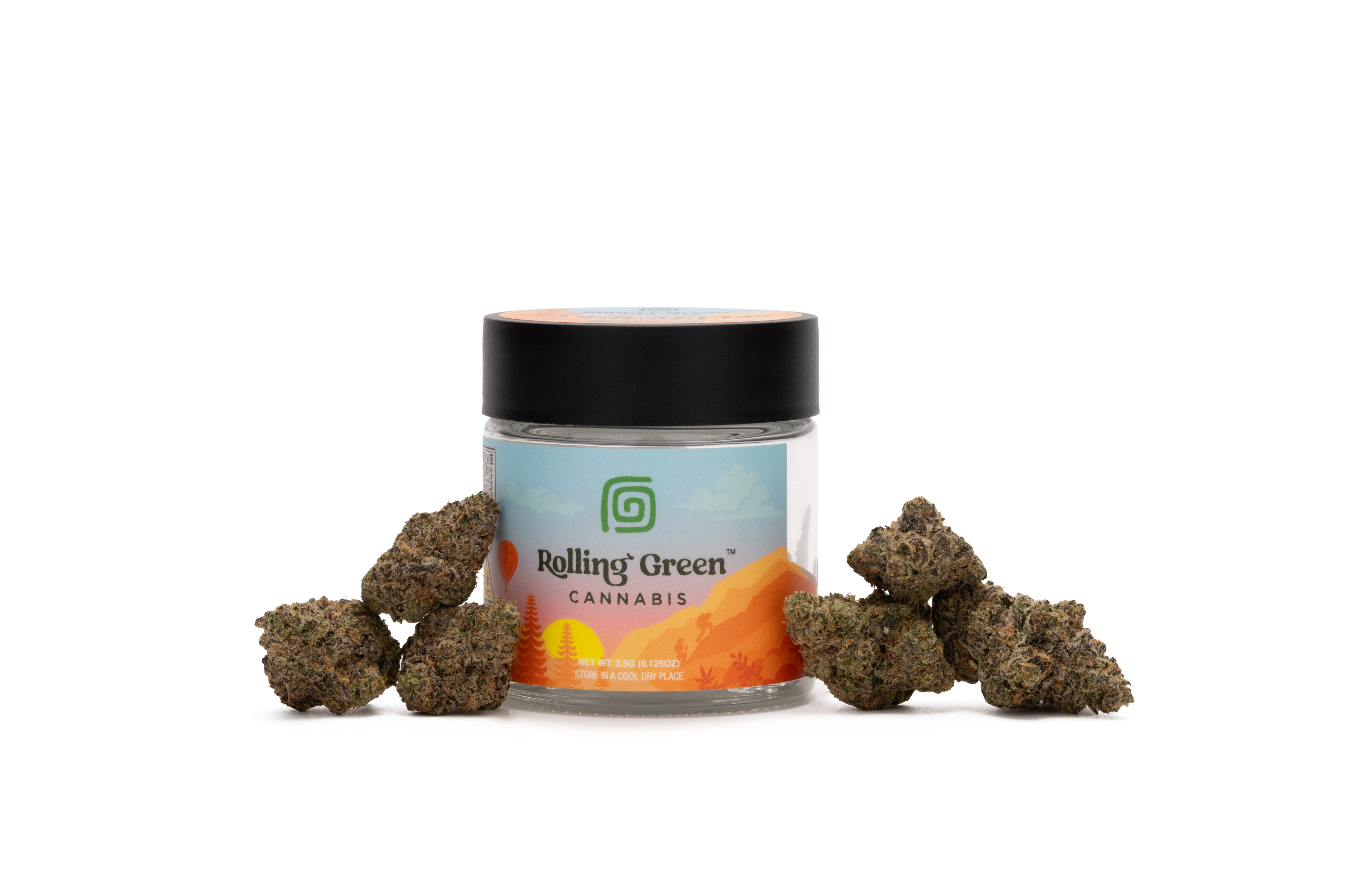 Photograph of product: Rolling Green - Armaretto Mintz - Flower - 3.5g