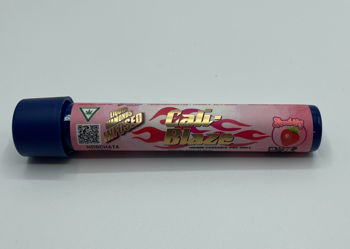 Photograph of product: Cali Blaze - Infused Pre-Roll - Strawberry