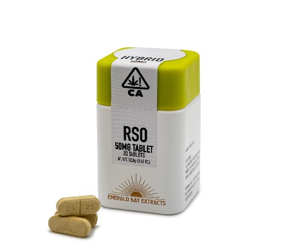 Photograph of product: Emerald Bay Extracts Cereal Milk Hybrid 50mg RSO Tablets (20pk)