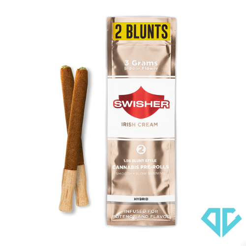 Photograph of product: Swisher Irish Cream Infused Pre-Rolls 1.5g 2 Pack