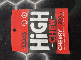 Photograph of product: Little Tree High Chew Cherry Single Gummy 200mg